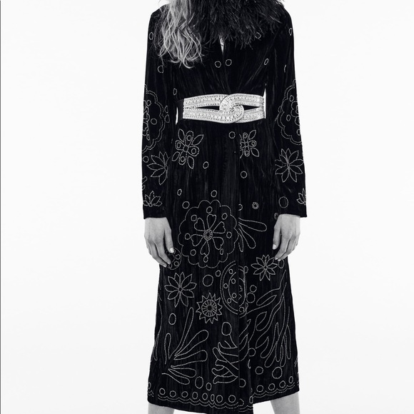 Jackets & Blazers - ZARA EMBROIDERED KIMONO COAT LIMITED EDITION